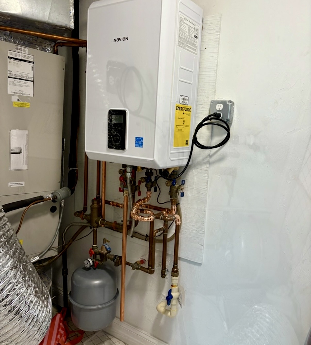 Navien combi boiler replacement in Boston