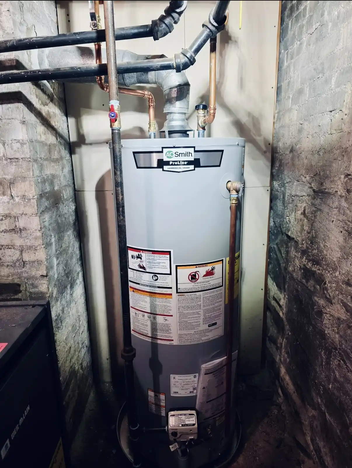 Gas water heater installation in Boston